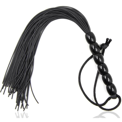 Ohmama Fetish Ribbed Silicone Handle Flogger 22 Cm | Niks.fi verkkokauppa