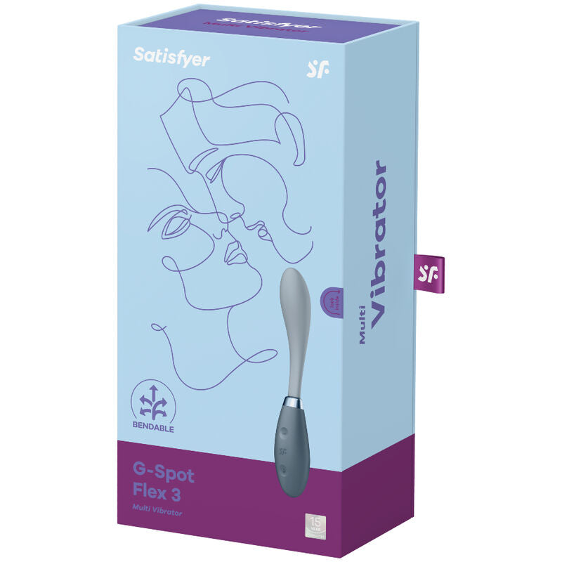 Satisfyer G-Spot Flex 3 Multi Vibrator Grey | Niks.fi verkkokauppa