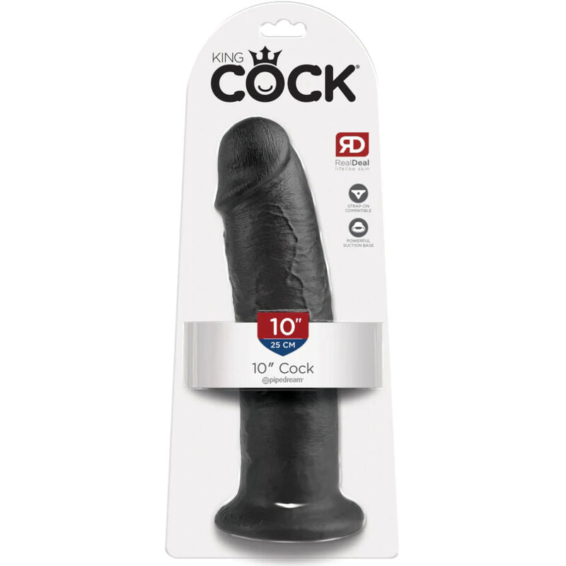 King Cock 10 Dildo Black 25 Cm | Niks.fi verkkokauppa