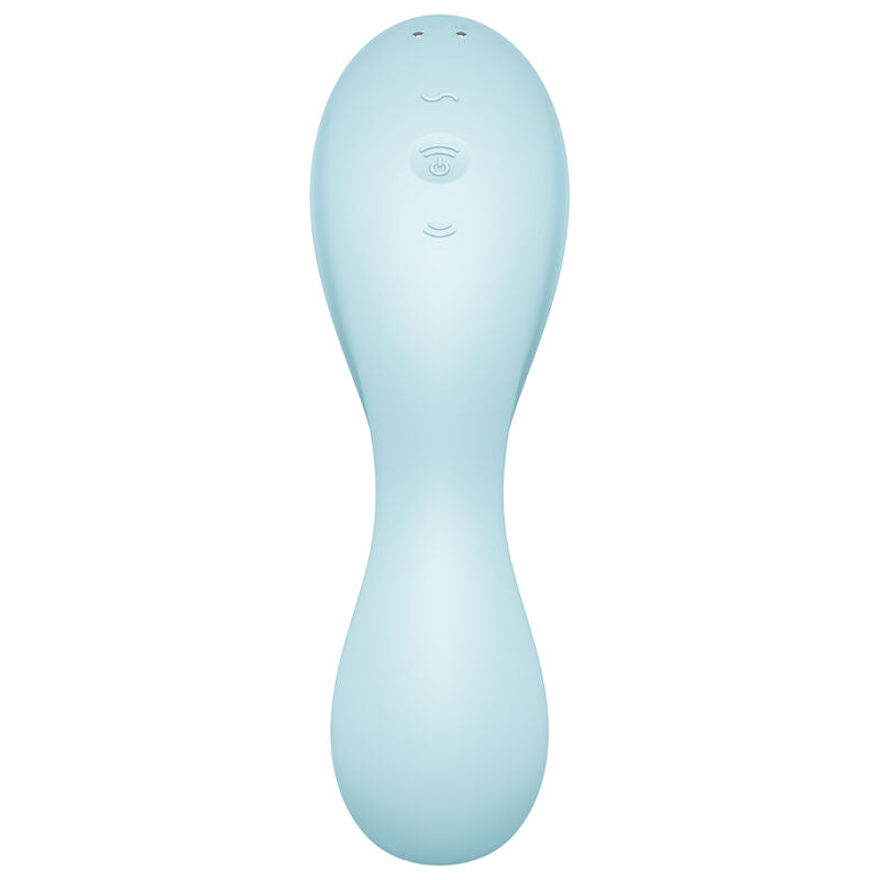 Satisfyer Curvy Trinity 5 Air Pulse Stimulator & Vibrator App Blue | Niks.fi verkkokauppa