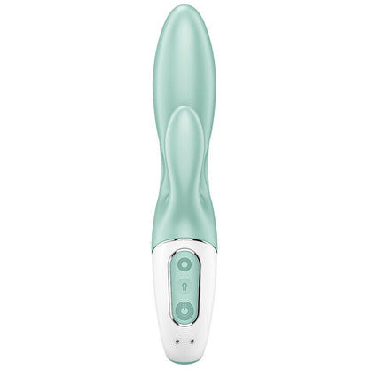 Satisfyer Air Pump Bunny 5+ Inflatable Rabbit Vibrator App Green | Niks.fi verkkokauppa