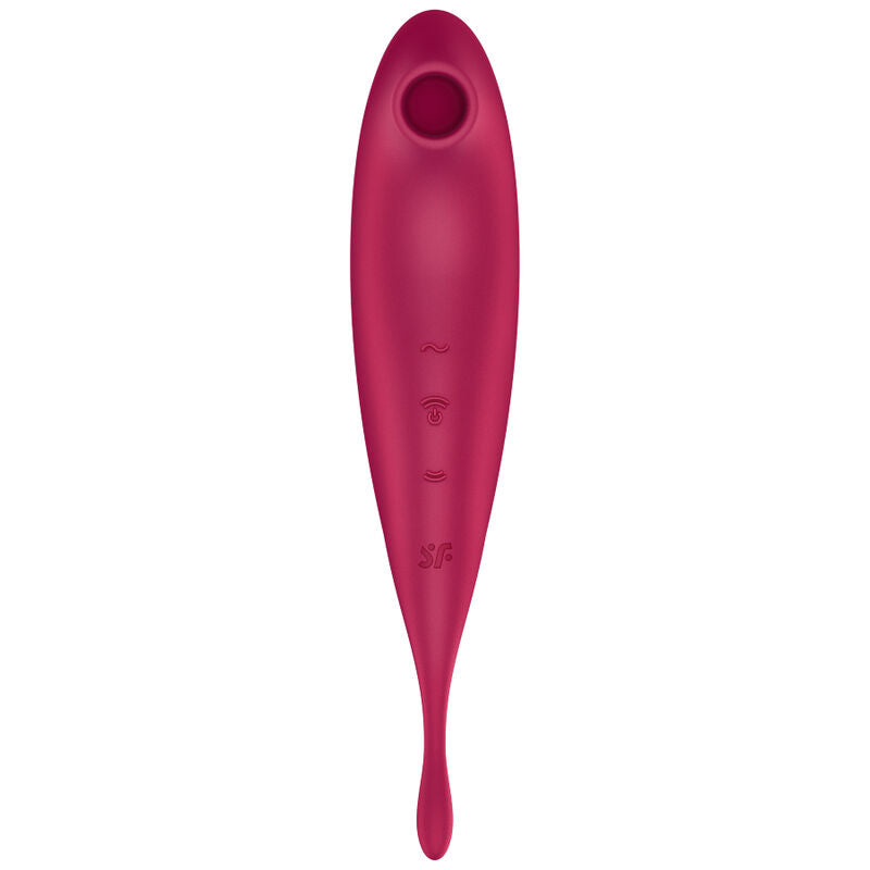 Satisfyer Twirling Pro+ Air Pulse Stimulator & Vibrator App Red | Niks.fi verkkokauppa