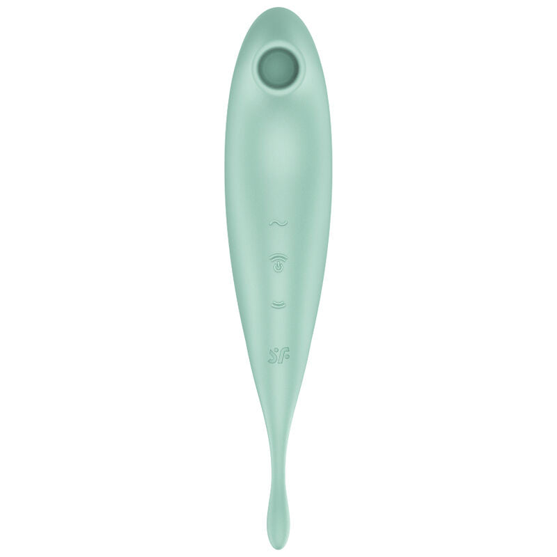 Satisfyer Twirling Pro+ Air Pulse Stimulator & Vibrator App Green | Niks.fi verkkokauppa