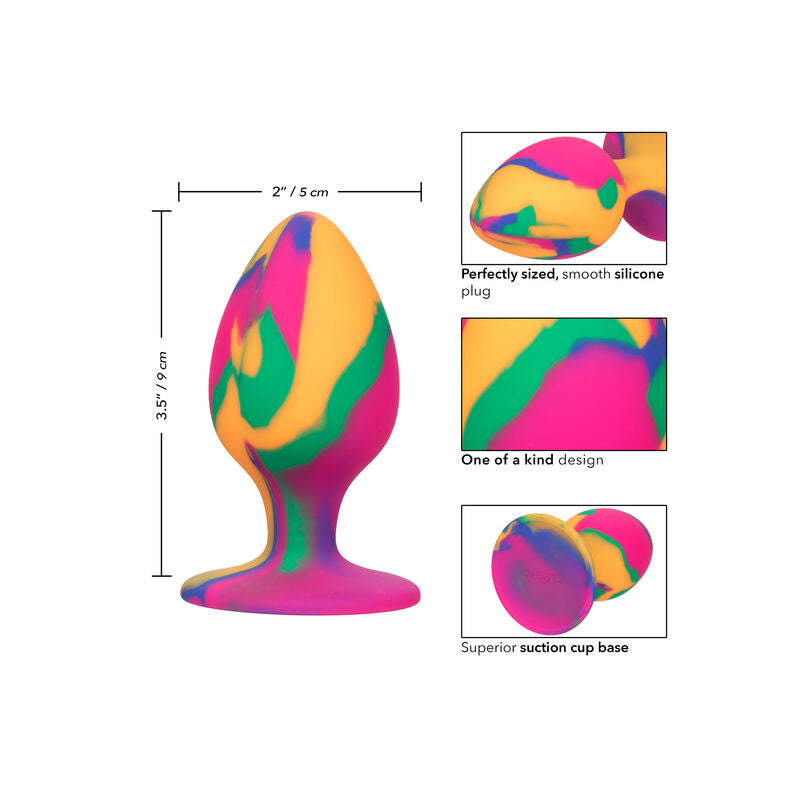 Calexotics Cheeky Large Tie-Dye Plug Anal | Niks.fi verkkokauppa
