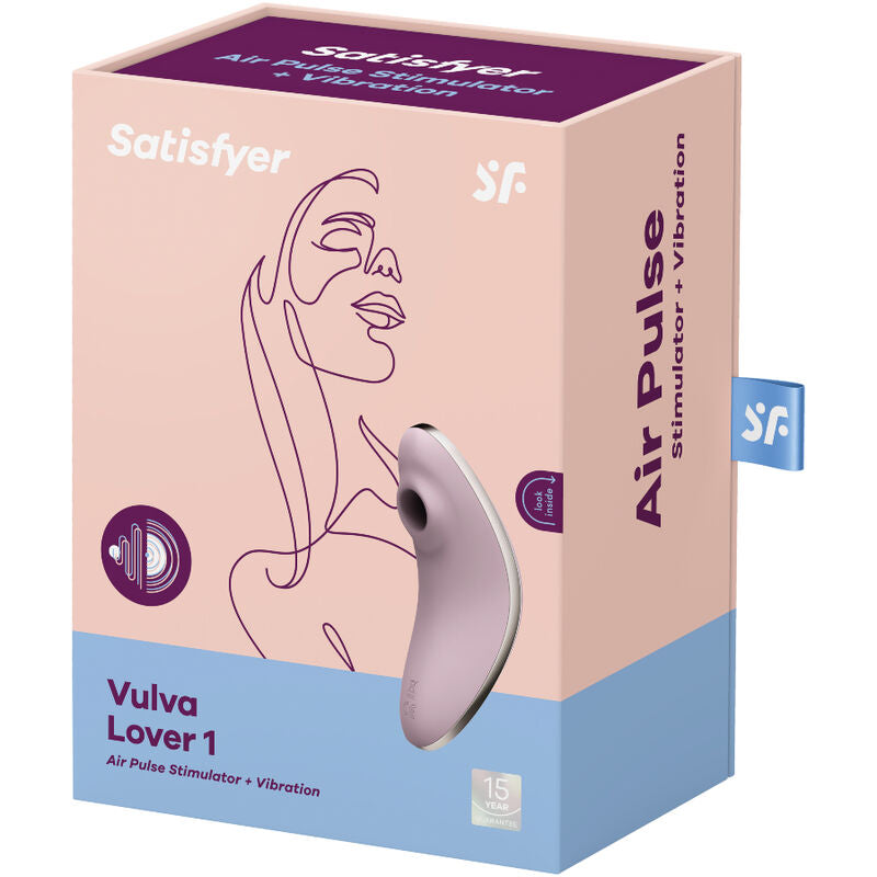 Satisfyer Vulva Lover 1 Air Pulse Stimulator & Vibrator Violet | Niks.fi verkkokauppa