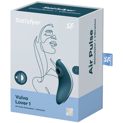 Satisfyer Vulva Lover 1 Air Pulse Stimulator & Vibrator Blue | Niks.fi verkkokauppa