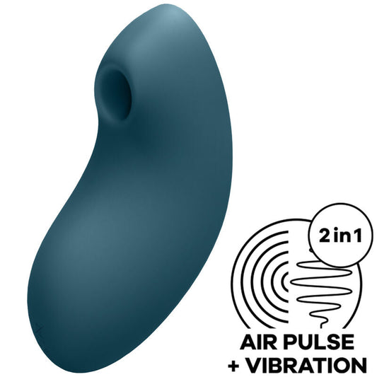 Satisfyer Vulva Lover 2 Air Pulse Stimulator & Vibrator Blue | Niks.fi verkkokauppa