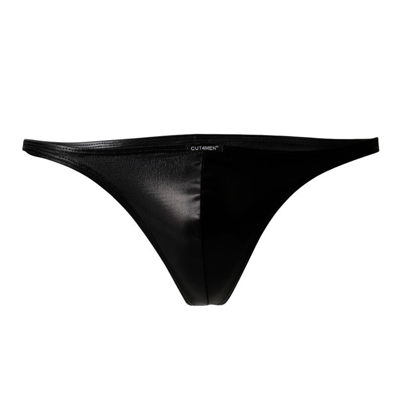 Cut4Men Brazilian Brief Black Leatherette S | Niks.fi verkkokauppa