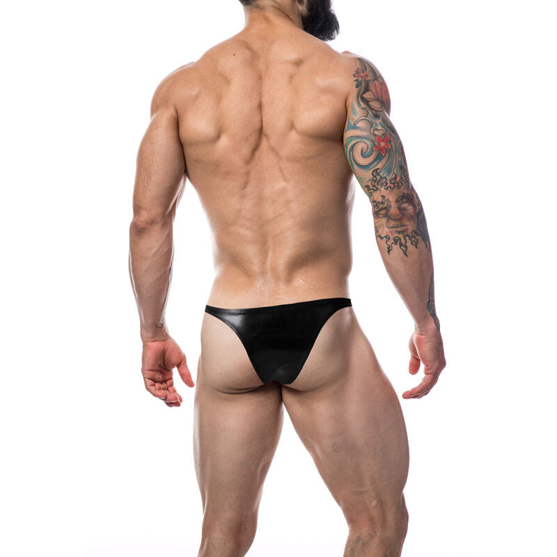 Cut4Men Brazilian Brief Black Leatherette S | Niks.fi verkkokauppa