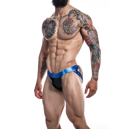 Cut4Men Jockstrap Desire Blue Leatherette L | Niks.fi verkkokauppa