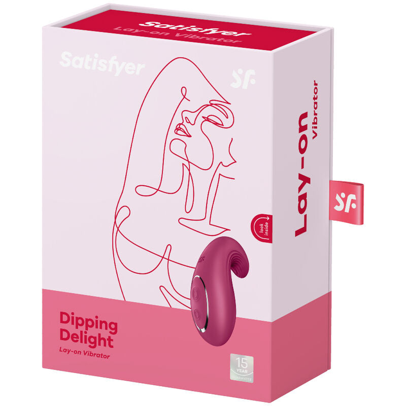 Satisfyer Dipping Delight Lay-On - Vibraattori - Punainen | Niks.fi verkkokauppa