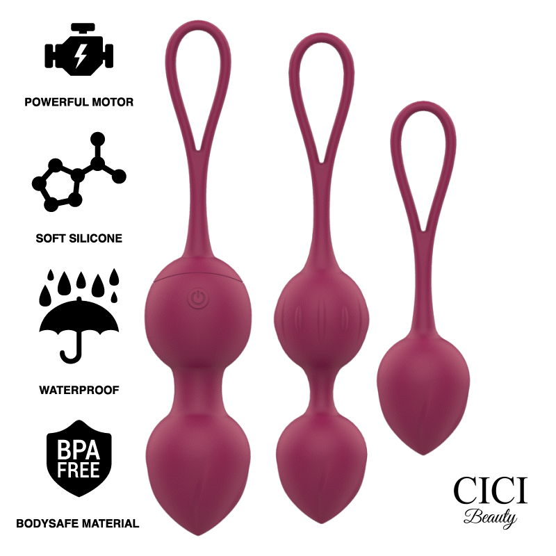 Cici Beauty Premium Silicone 3 Vibrating Kegel Beads Remote Control | Niks.fi verkkokauppa