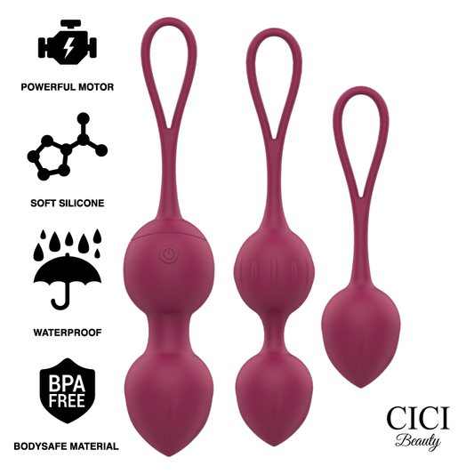 Cici Beauty Premium Silicone 3 Vibrating Kegel Beads Remote Control | Niks.fi verkkokauppa