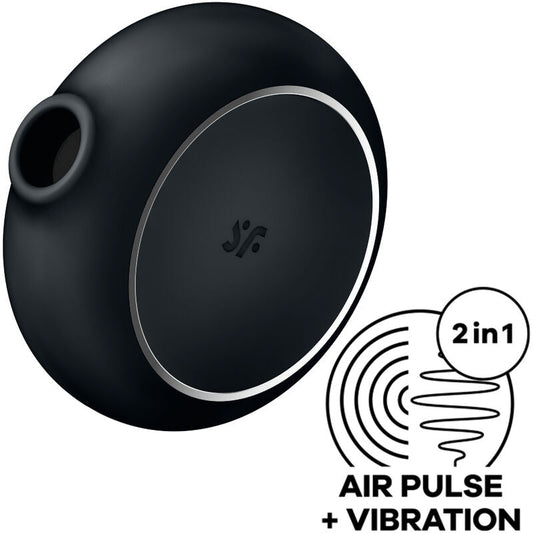 Satisfyer Pro To Go 3 Double Air Pulse Stimulator & Vibrator Black | Niks.fi verkkokauppa