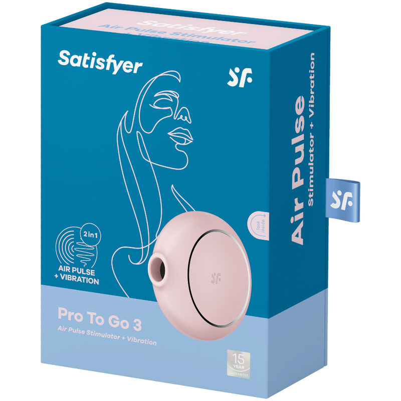 Satisfyer Pro To Go 3 Double Air Pulse Stimulator & Vibrator Pink | Niks.fi verkkokauppa