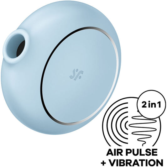 Satisfyer Pro To Go 3 Double Air Pulse Stimulator & Vibrator Blue | Niks.fi verkkokauppa