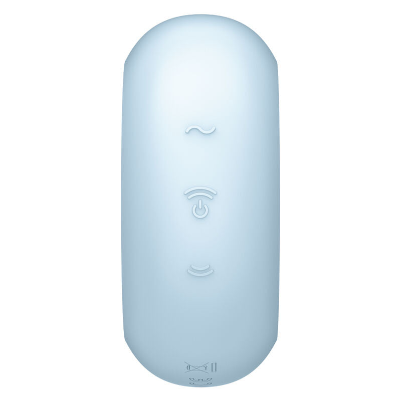 Satisfyer Pro To Go 3 Double Air Pulse Stimulator & Vibrator Blue | Niks.fi verkkokauppa