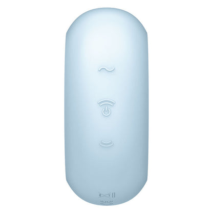 Satisfyer Pro To Go 3 Double Air Pulse Stimulator & Vibrator Blue | Niks.fi verkkokauppa