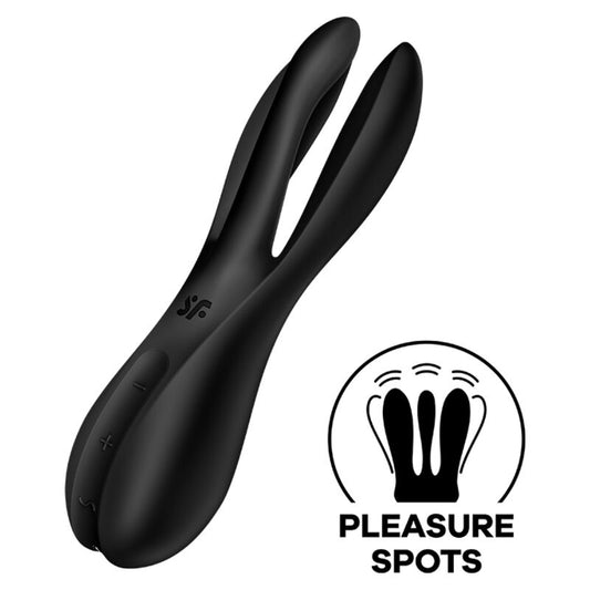 Satisfyer Threesome 2 Vibrator Black | Niks.fi verkkokauppa