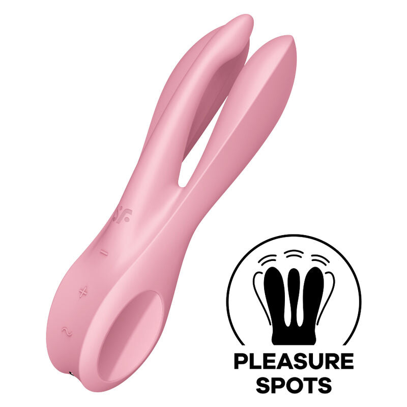 Satisfyer Threesome 1 Vibrator Pink | Niks.fi verkkokauppa
