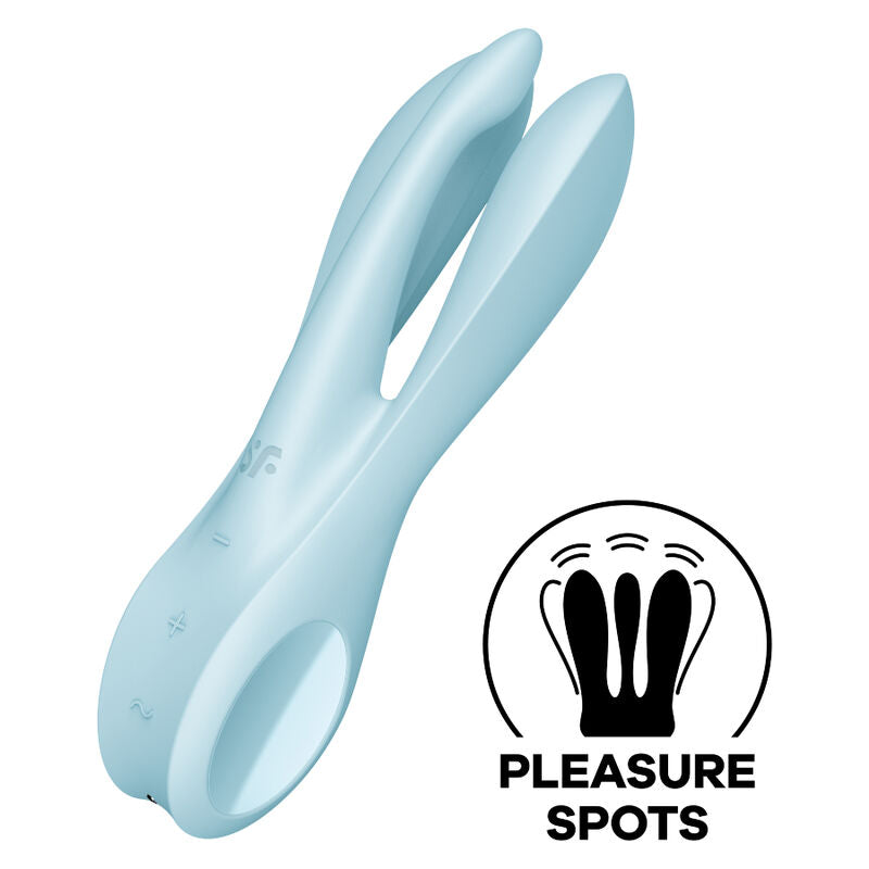 Satisfyer Threesome 1 Vibrator Blue | Niks.fi verkkokauppa