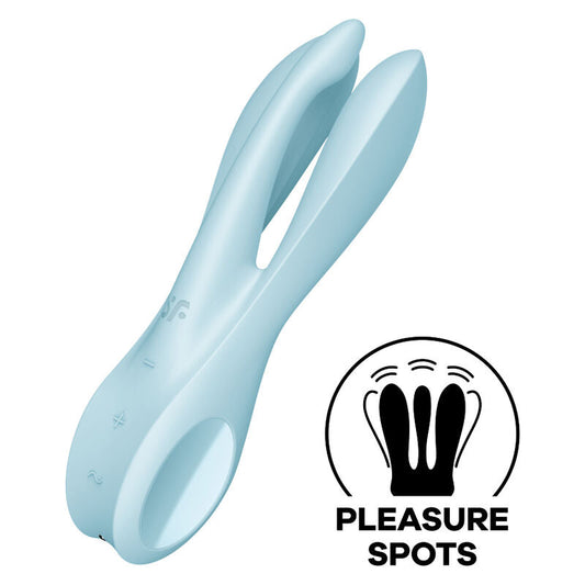 Satisfyer Threesome 1 Vibrator Blue | Niks.fi verkkokauppa
