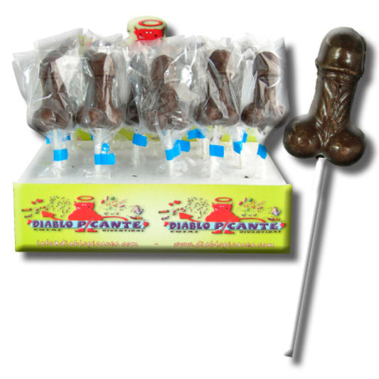 Diablo Picante Dark Chocolate Penis Lollipop | Niks.fi verkkokauppa