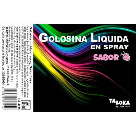 Taloka Liquid Strawberry Candy Spray | Niks.fi verkkokauppa