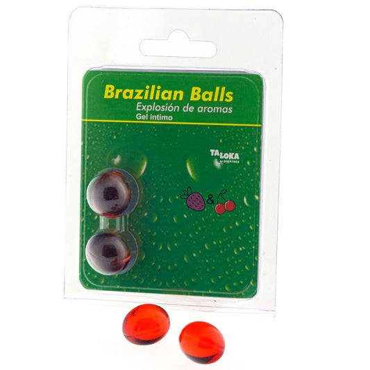 Taloka 2 Brazilian Balls Strawberry & Cherry Intimate Gel | Niks.fi verkkokauppa