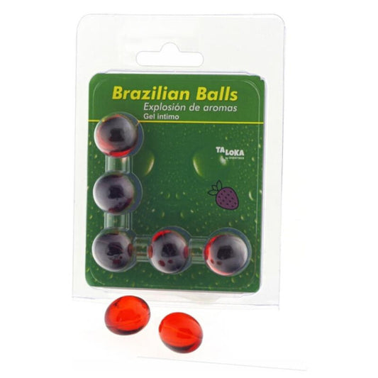 Taloka 5 Brazilian Balls Strawberry Intimate Gel | Niks.fi verkkokauppa