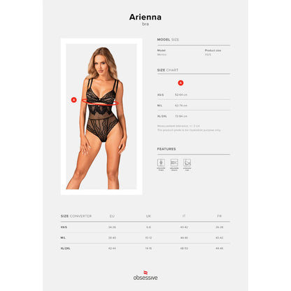 Obsessive Arienna Bra Xl/Xxl | Niks.fi verkkokauppa