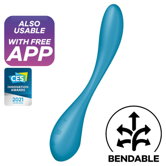 Satisfyer G-Spot Flex 5 Multi Vibrator Blue | Niks.fi verkkokauppa