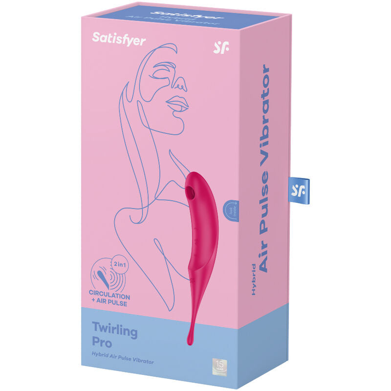 Satisfyer Twirling Pro Air Pulse Stimulator & Vibrator Red | Niks.fi verkkokauppa