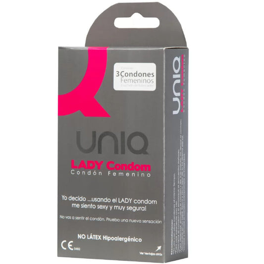 Uniq Lady Condom Latex Free Female Condoms With Garter Belt 3 Units | Niks.fi verkkokauppa