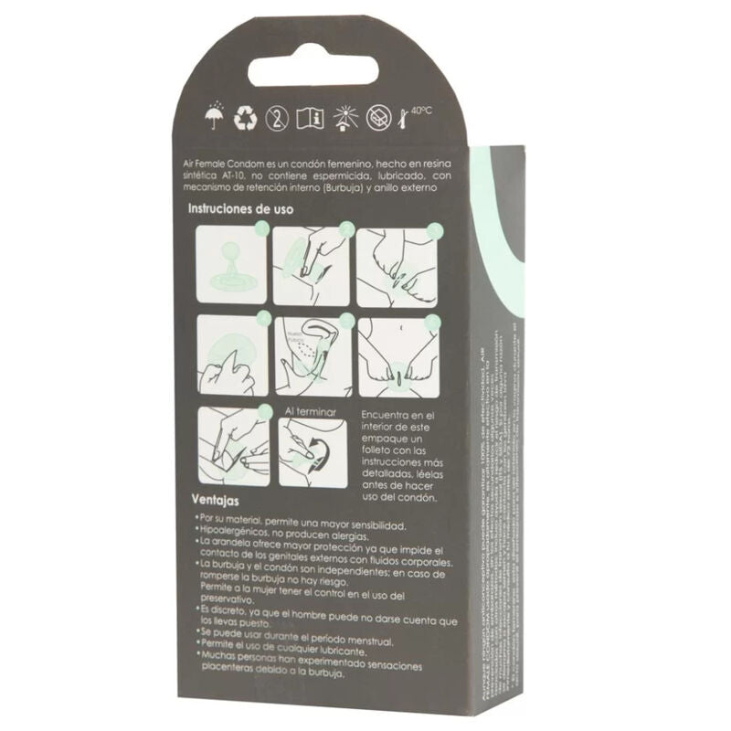 Uniq Air Latex Free Female Condom 3 Units | Niks.fi verkkokauppa