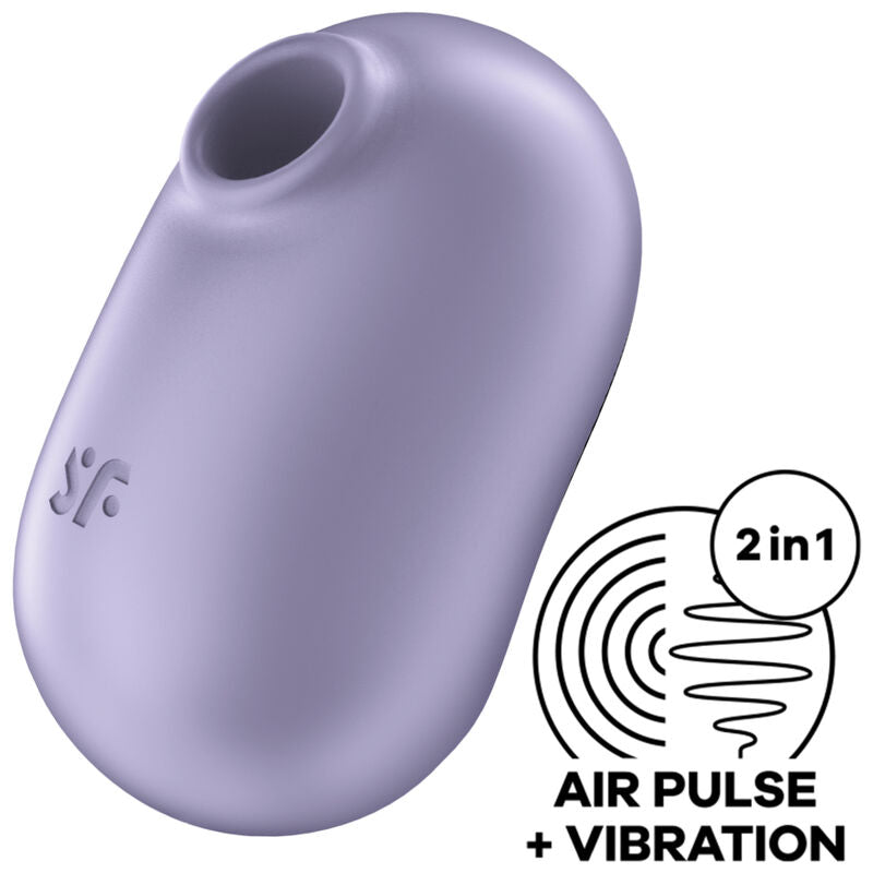 Satisfyer Pro To Go 2 Double Air Pulse Stimulator & Vibrator Violet | Niks.fi verkkokauppa