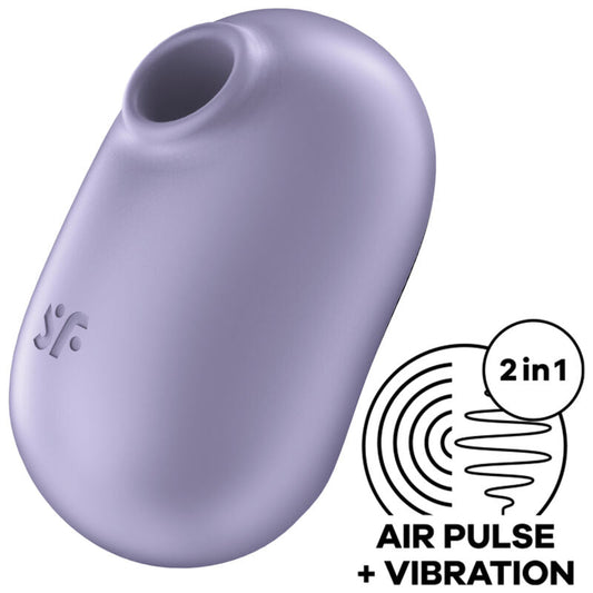 Satisfyer Pro To Go 2 Double Air Pulse Stimulator & Vibrator Violet | Niks.fi verkkokauppa