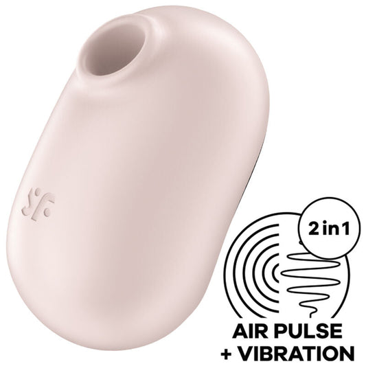 Satisfyer Pro To Go 2 Double Air Pulse Stimulator & Vibrator Beige | Niks.fi verkkokauppa
