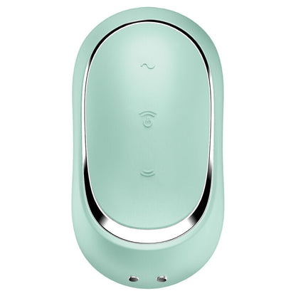 Satisfyer Pro To Go 2 Double Air Pulse Stimulator & Vibrator Green | Niks.fi verkkokauppa