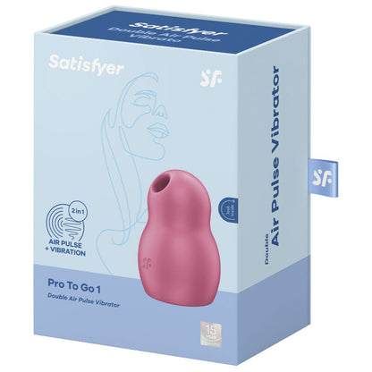 Satisfyer Pro To Go 1 Double Air Pulse Stimulator & Vibrator Red | Niks.fi verkkokauppa