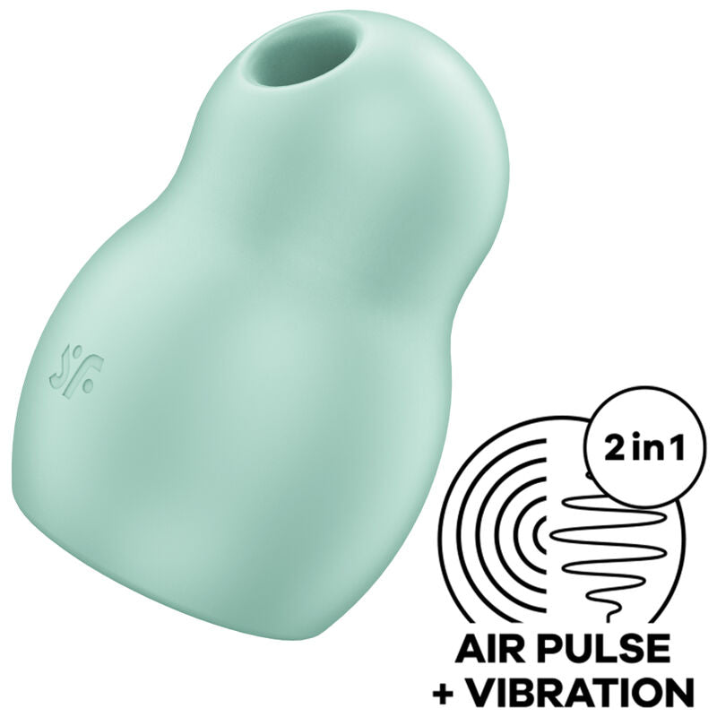 Satisfyer Pro To Go 1 Double Air Pulse Stimulator & Vibrator Green | Niks.fi verkkokauppa