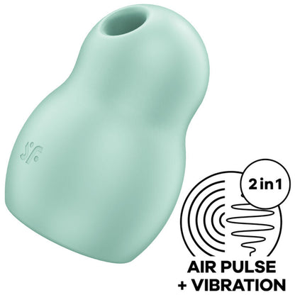 Satisfyer Pro To Go 1 Double Air Pulse Stimulator & Vibrator Green | Niks.fi verkkokauppa