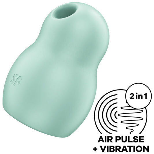 Satisfyer Pro To Go 1 Double Air Pulse Stimulator & Vibrator Green | Niks.fi verkkokauppa