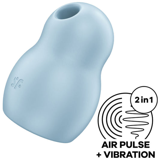 Satisfyer Pro To Go 1 Double Air Pulse Stimulator & Vibrator Blue | Niks.fi verkkokauppa