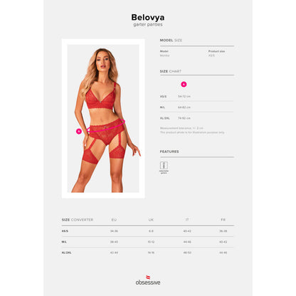 Obsessive Belovya Garter Panties Xs/S | Niks.fi verkkokauppa