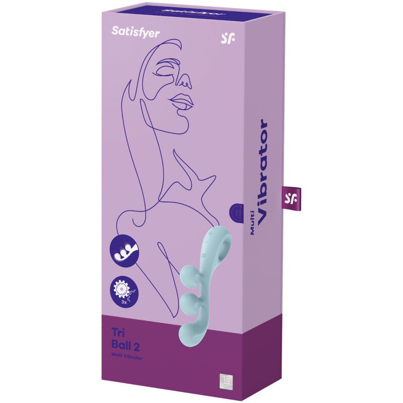 Satisfyer Tri Ball 2 Multi Vibrator Blue | Niks.fi verkkokauppa