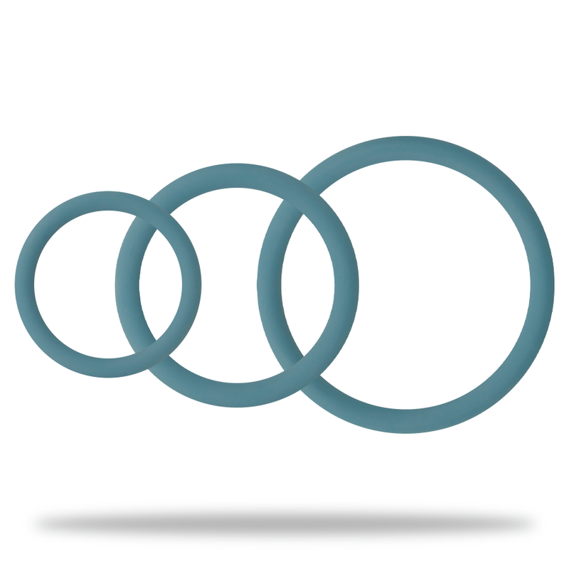 Ohmama 3 Rings Set For Penis & Testicles Blue | Niks.fi verkkokauppa