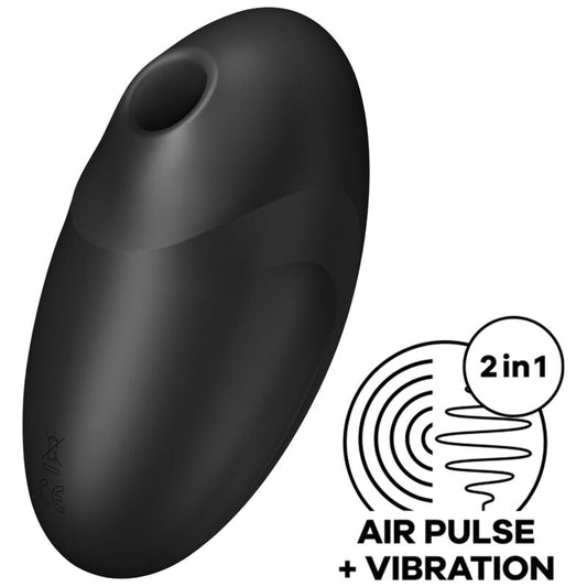 Satisfyer Vulva Lover 3 Air Pulse Stimulator & Vibrator Black | Niks.fi verkkokauppa
