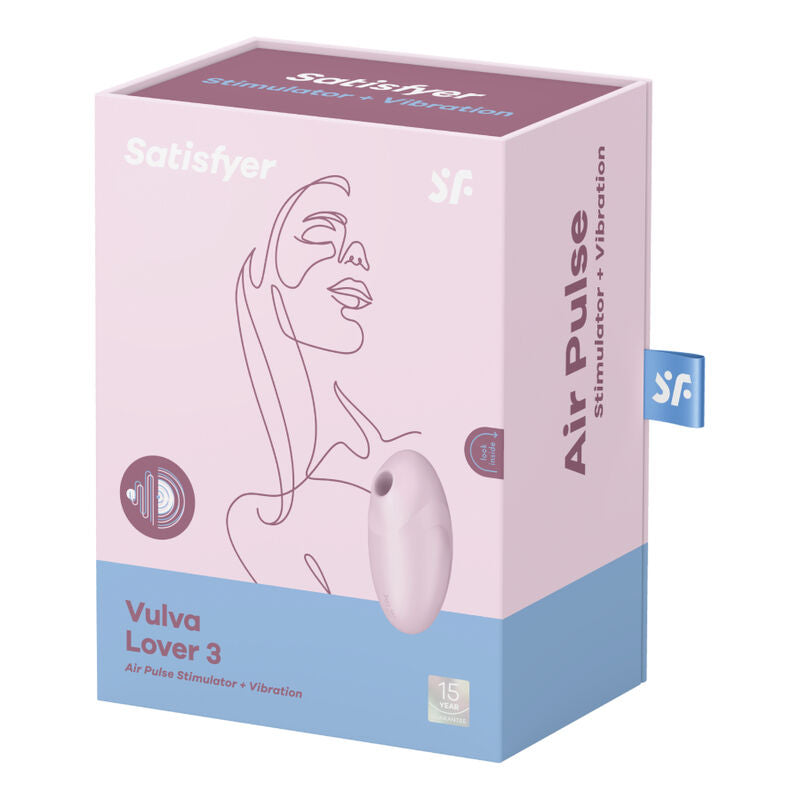 Satisfyer Vulva Lover 3 Air Pulse Stimulator & Vibrator Pink | Niks.fi verkkokauppa