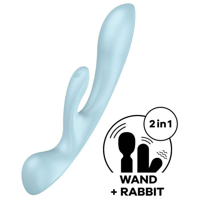 Satisfyer Triple Oh Hybrid Vibration Blue | Niks.fi verkkokauppa